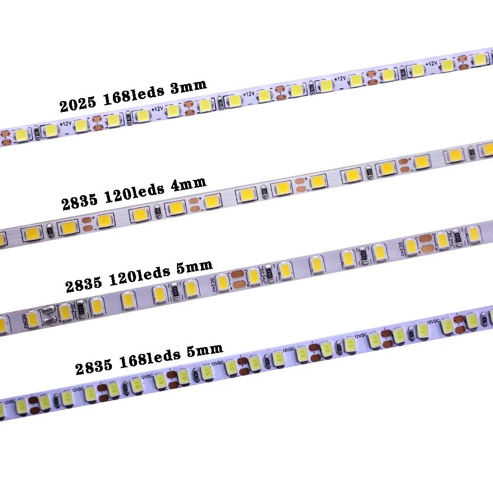   LED Ʈ Ʈ,  LED  Ʈ , 5m DC12V 2025 168LED/m  4mm 2835 120LED  Ʈ, 3mm